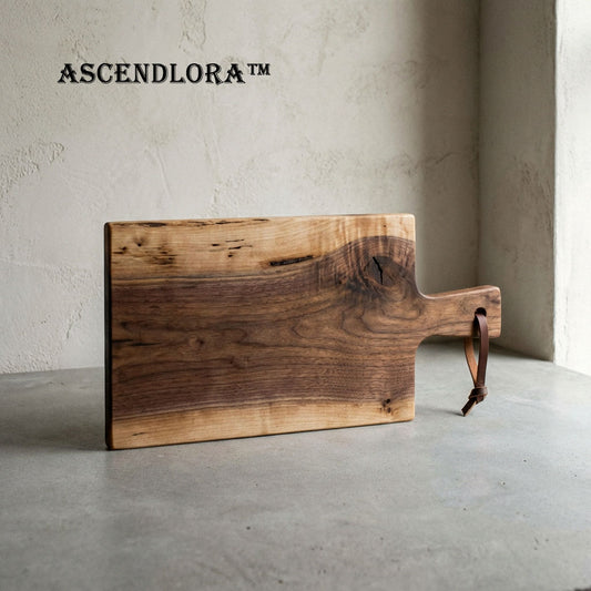 🪵Ascendlora™ THE HERITAGE WALNUT SCULPTING BOARD - "Cuisine is an act of transformation. A board forged from the living grain of the earth to provide a grounded, high-contrast stage for the ritual of preparation."